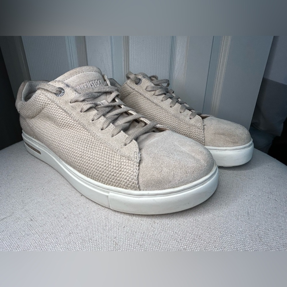 Birkenstock Taupe Textile & Suede Low-Top Sneakers